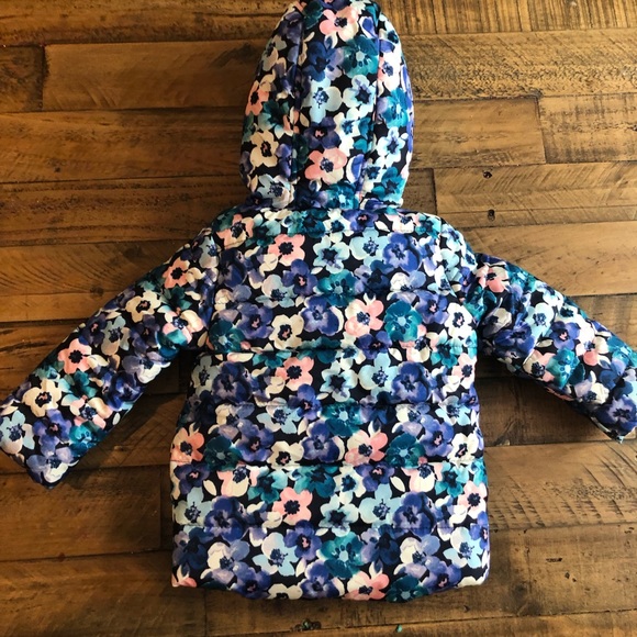 Gymboree Floral Winter Puffer Coat (12-24 months) - Picture 5 of 6
